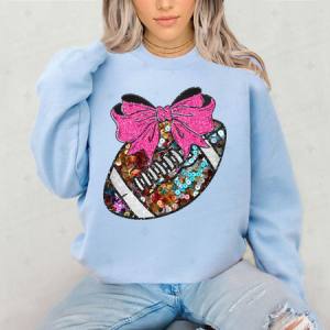 COQUETTE FOOTBALL - FAUX SEQUIN - DTF TRANSFER