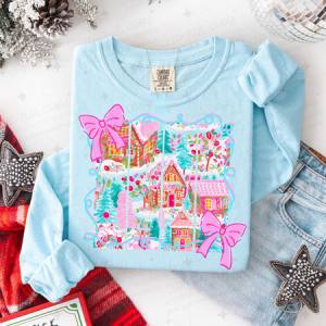 COQUETTE PREPPY CHRISTMAS VILLAGE - DTF TRANSFER