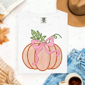 COQUETTE PUMPKIN - FAUX EMBROIDERY - DTF TRANSFER