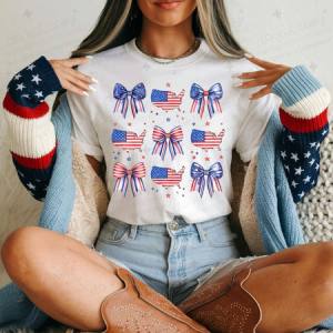 COQUETTE PATRIOTIC BOWS AND MAPS - DTF TRANSFER