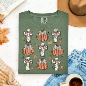 COQUETTE CROSSES & PUMPKINS GRID - DTF TRANSFER