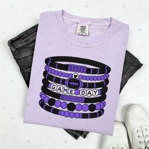 GAME DAY BRACELETS - PURPLE/BLACK - DTF TRANSFER
