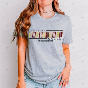 IT'S A BASKETBALL THING - MAROON/VEGAS GOLD - DTF TRANSFER
