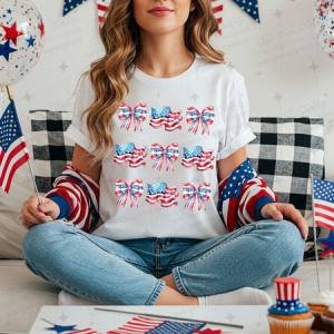 COQUETTE PATRIOTIC BOWS AND MAPS - DTF TRANSFER
