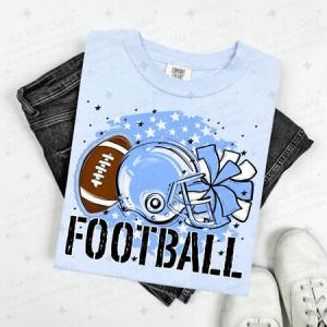 FOOTBALL - COLUMBIA BLUE - DTF TRANSFER