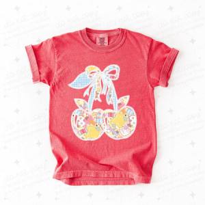 COQUETTE BACK TO SCHOOL CHERRIES BOW - DTF TRANSFER