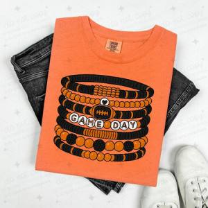 GAME DAY BRACELETS - ORANGE/BLACK - DTF TRANSFER
