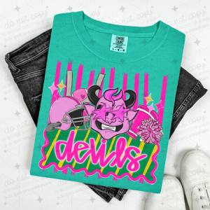 DEVILS - FAUX GLITTER - DTF TRANSFER