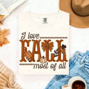 COQUETTE I LOVE FALL MOST OF ALL - DTF TRANSFER