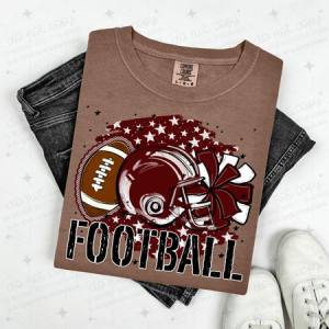 FOOTBALL - MAROON - DTF TRANSFER