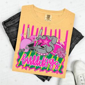 BULLDOGS - FAUX GLITTER - DTF TRANSFER