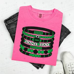 GAME DAY BRACELETS - GREEN/BLACK - DTF TRANSFER