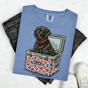 BLACK LAB HUNTING DOG - DTF TRANSFER