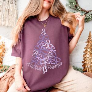 COQUETTE MERRY CHRISTMAS - PURPLE - DTF TRANSFER