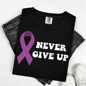 NEVER GIVE UP - DTF TRANSFER