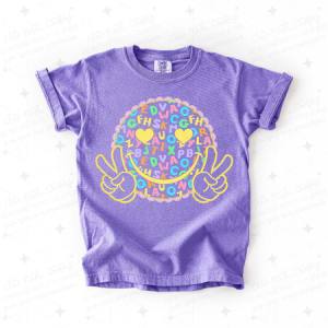 ALPHABET SMILEY FACE - DTF TRANSFER