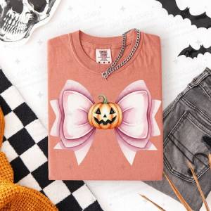 COQUETTE JACK O LANTERN BOW - DTF TRANSFER