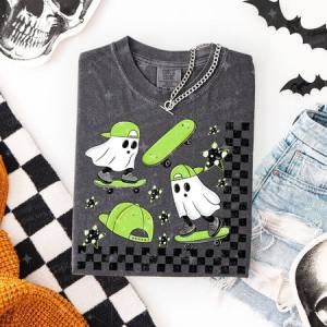 GREEN SPOOKY SKATEBOARDERS - DTF TRANSFER