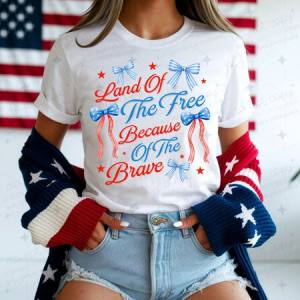 COQUETTE LAND OF THE FREE BECAUSE OF THE BRAVE - DTF TRANSFER