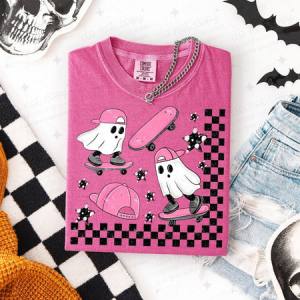PINK SPOOKY SKATEBOARDERS - DTF TRANSFER