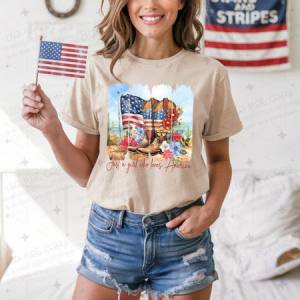 JUST A GIRL WHO LOVES AMERICA - DTF TRANSFER