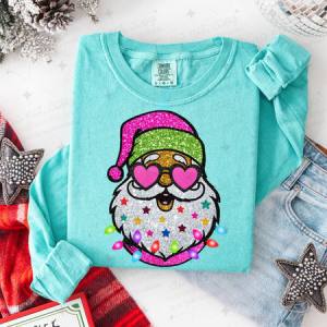 COOL SANTA - FAUX GLITTER - DTF TRANSFER