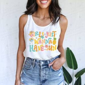 GIRLS JUST WANNA HAVE SUN - DTF TRANSFER