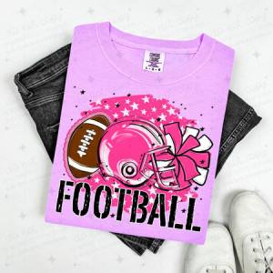 FOOTBALL - PINK - DTF TRANSFER
