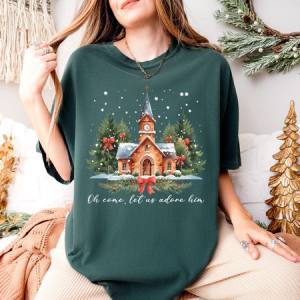 COQUETTE OH COME, LET US ADORE HIM - WHITE - DTF TRANSFER