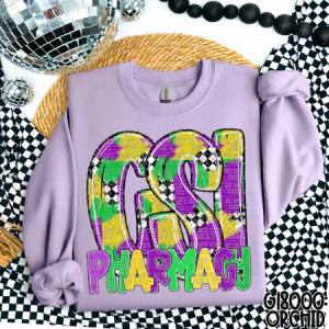 MARDI GRAS INITIAL & MASCOT NAMES - MOCKUP ONLY