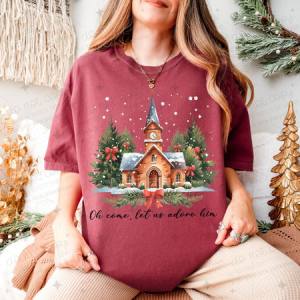 COQUETTE OH COME, LET US ADORE HIM - BLACK - DTF TRANSFER