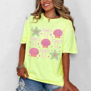 COQUETTE STARFISH & CLAM GRID - DTF TRANSFER