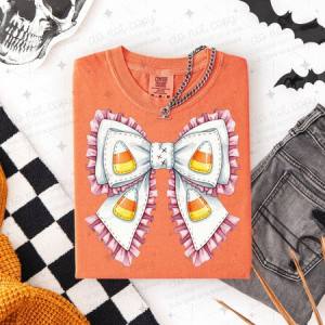 COQUETTE CANDY CORN BOW - DTF TRANSFER