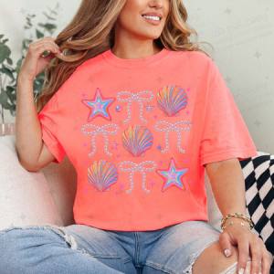 COQUETTE STARFISH & CLAM GRID - DTF TRANSFER