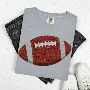 FOOTBALL - FAUX RHINESTONES - DTF TRANSFER