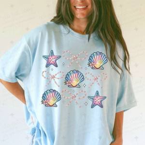 COQUETTE STARFISH & CLAM GRID - DTF TRANSFER