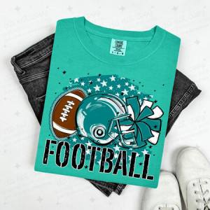 FOOTBALL - TEAL - DTF TRANSFER