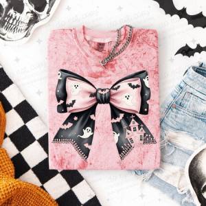 COQUETTE HAUNTED HOUSE BOW - DTF TRANSFER