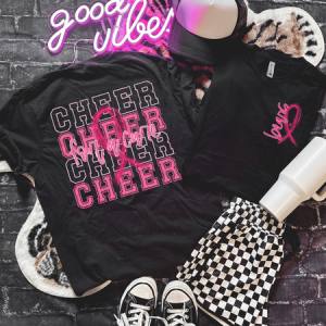 CHEER FOR A CURE MASCOT - FRONT+BACK - DTF TRANSFER