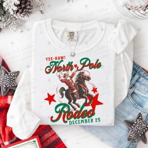 YEE-HAW! NORTH POLE RODEO - DTF TRANSFER