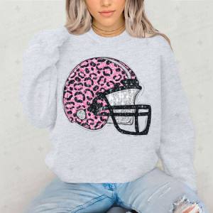 ANIMAL PRINT HELMET - FAUX GLITTER - DTF TRANSFER