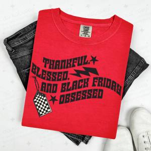 THANKFUL BLESSED AND BLACK FRIDAY OBSESSED - DTF TRANSFER