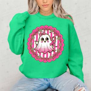 COQUETTE BREAST CANCER AWARENESS GHOST - DTF TRANSFER