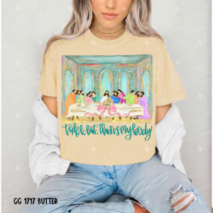 LAST SUPPER- TAKE EAT THIS IS MY BODY WITH BOW - DTF TRANSFER