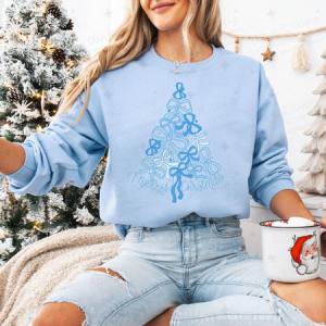 COQUETTE MERRY CHRISTMAS - BLUE - DTF TRANSFER