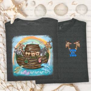 NOAH'S ARK WITH ANIMALS BOY - FRONT+BACK - DTF TRANSFER