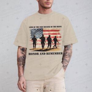 LAND OF THE FREE BECAUSE OF THE BRAVE - DTF TRANSFER