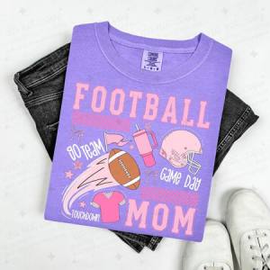 COQUETTE FOOTBALL MOM - WHITE TEXT - DTF TRANSFER