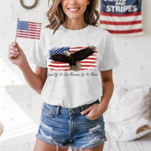 LAND OF THE FREE BECAUSE OF THE BRAVE - DTF TRANSFER