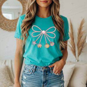 COQUETTE CLAM & STARFISH BOW - DTF TRANSFER